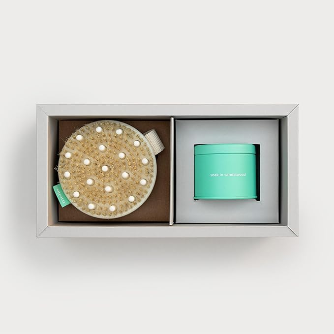 Mello Bath Accessories Deep Soak | Self Care Gifts for Women | Spa Gifts for Women & Relaxation Gifts for Women | Bath Accessories Includes Konjac Sponge, Incense Cones & Exfoliating Brush-Velvo Beauty