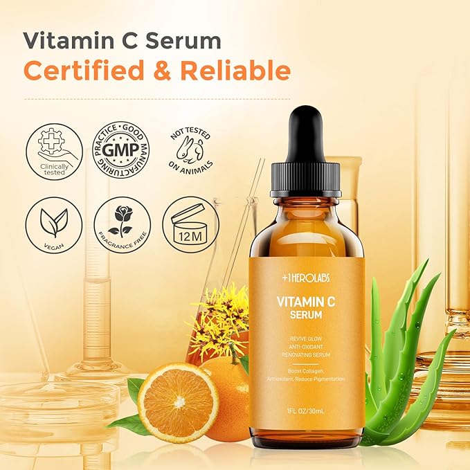 2 Packs Vitamin C Serum for Face –Anti Aging Face & Eye Serum, Hyaluronic Acid, Reduce Fine Lines, Dark Spots and Wrinkle-Velvo Beauty