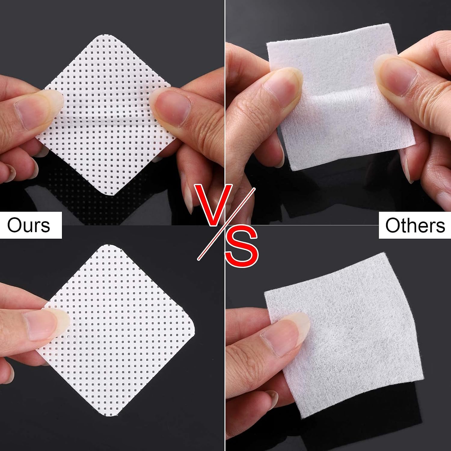 1000Pcs Nail Wipes Lint Free Gel Nail Polish Removers Cotton Pads Eyelash Extension Glue Cleaning Wipes-Velvo Beauty