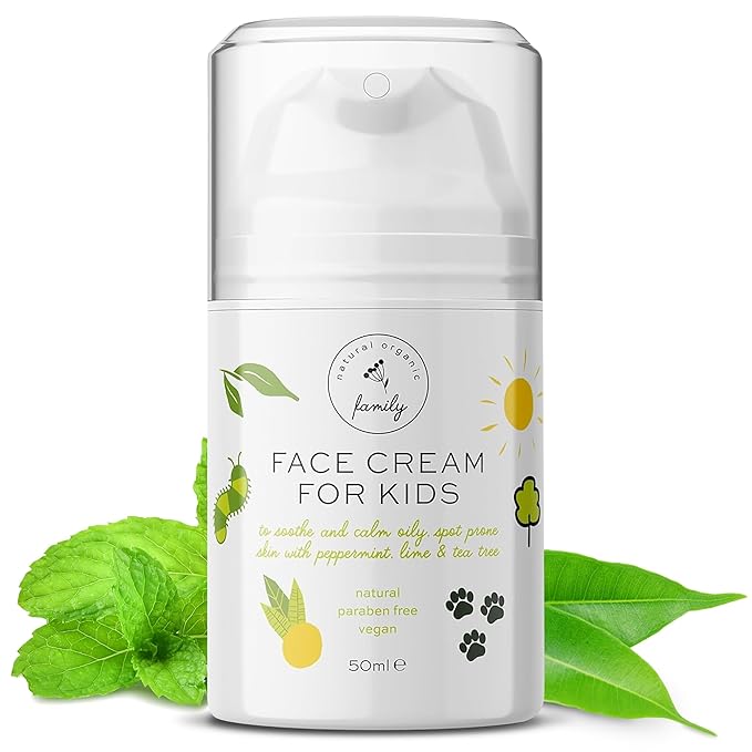 Face Moisturizer with Hyaluronic Acid Face Cream for Kids - Facial Cream & Gentle Moisturizer with Strawberry Extract & Vitamin E - Daily Facial Cream Moisturizer for Dry & Sensitive Skin 50ml-Velvo Beauty