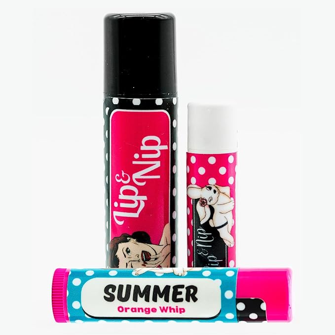 Orange Whip “Summer” Flavored Balms | Orange Whip Flavored Hydrating Lip Balm, Nipple Balm, and Full Body Balm | Lip Balm & Moisturizer and Intimacy Enhancer - Pack of 3-Velvo Beauty