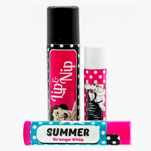 Orange Whip “Summer” Flavored Balms | Orange Whip Flavored Hydrating Lip Balm, Nipple Balm, and Full Body Balm | Lip Balm & Moisturizer and Intimacy Enhancer - Pack of 3-Velvo Beauty