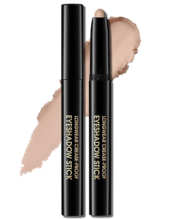 Erinde Waterproof Eyeshadow Stick, Cream Eye Shadow Stick, Long-Lasting, Crease-Proof, Cream to Powder Buildable & Blendable Eye Shadow Pencils Crayon, Vegan & Cruelty-Free, 03 Desert-Velvo Beauty