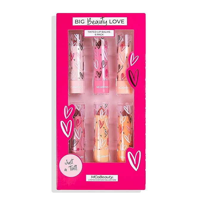MCoBeauty Big Beauty Love Tinted Lip Balms Pack - Delicious Collection Of Scented Lip Balms - Provides Long-Lasting Moisture And A Soft Scent - Enriched With Natural Oils And Waxes - 6 Pc-Velvo Beauty