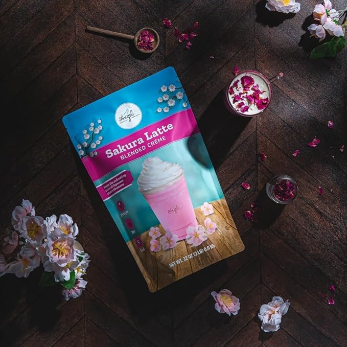 Sakura Latte Blended Crème by Angel Specialty Products [2 LB] [22 Servings]-Velvo Beauty