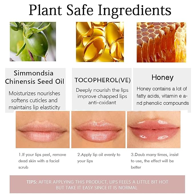 Vitamin E Lip Plumping Serum, Lip Hyaluronic Lip Plumper, Lip Plumping Serum Instant Lip Balm for Moisturize, Eliminate Dryness Wrinkles Enhances Plump Gloss (1PC)-Velvo Beauty