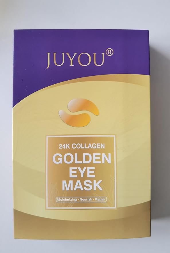 48Pcs/24Pairs 24K Gold Gel Crystal Collagen Eye Pads, Under Eye Mask for Moisturizing, Fine Lines, Dark Circles& Puffy Eyes Under Eye Patches-Velvo Beauty