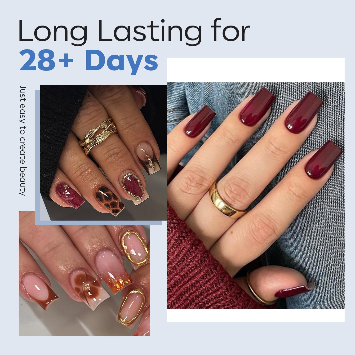 modelones Short Square Nail Tips, Pre-shaped Soft Gel Tips Fake Nails False Acrylic Clear Full Cover Press on Extension Gel Kit Manicure DIY at Home 216PCS 12Sizes-Velvo Beauty