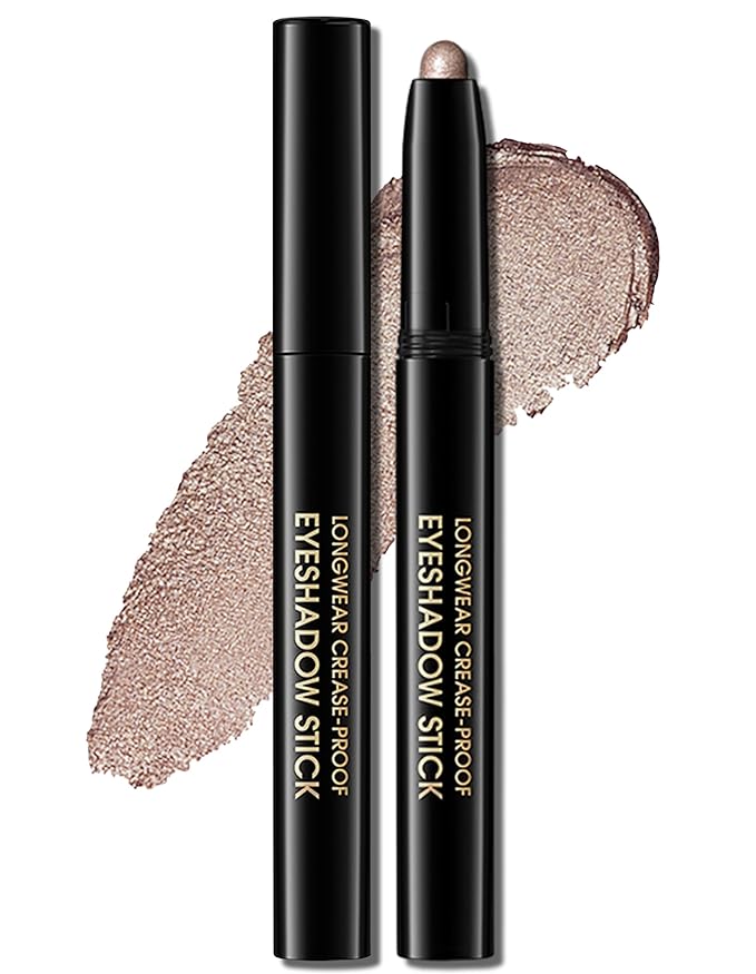 Erinde Waterproof Eyeshadow Stick, Cream Eye Shadow Stick, Long-Lasting, Crease-Proof, Cream to Powder Buildable & Blendable Eye Shadow Pencils Crayon, Vegan & Cruelty-Free, 09 Champagne-Velvo Beauty
