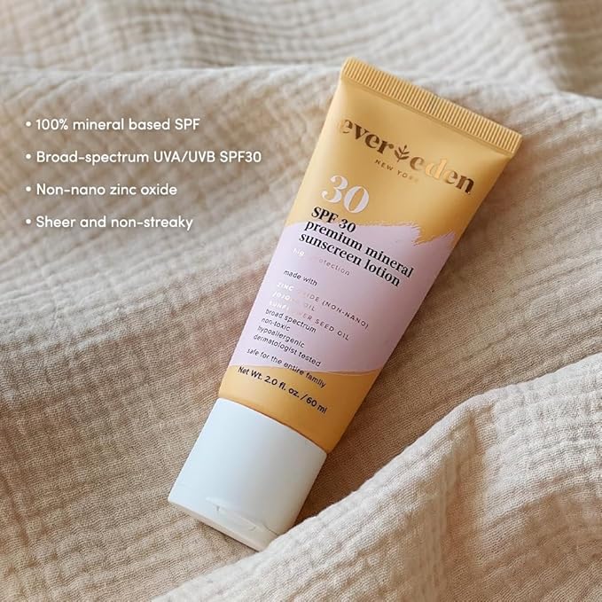 Evereden Premium Mineral Sunscreen SPF 30: Baby-Safe Whole-Family Mineral Sunblock Kids Love - Non-Nano Kids Sunscreen for Year-Round UVA & UVB Protection -Safe & Reef-Friendly - FSA Eligible-Velvo Beauty