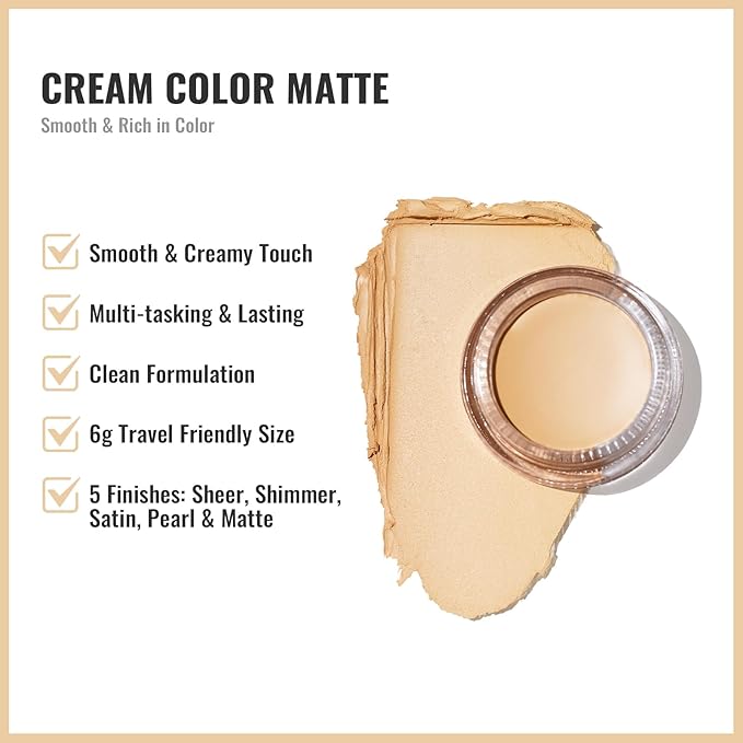 Oulac Matte Eyeshadow 3-in-1 Eyeshadow Eye Primer&Eyeliner Highly Pigmented Waterproof Smudge-proof Long Lasting Wear Smooth&Blendable Formula for Natural Look,Vegan & Cruelty-Free CM04-Velvo Beauty