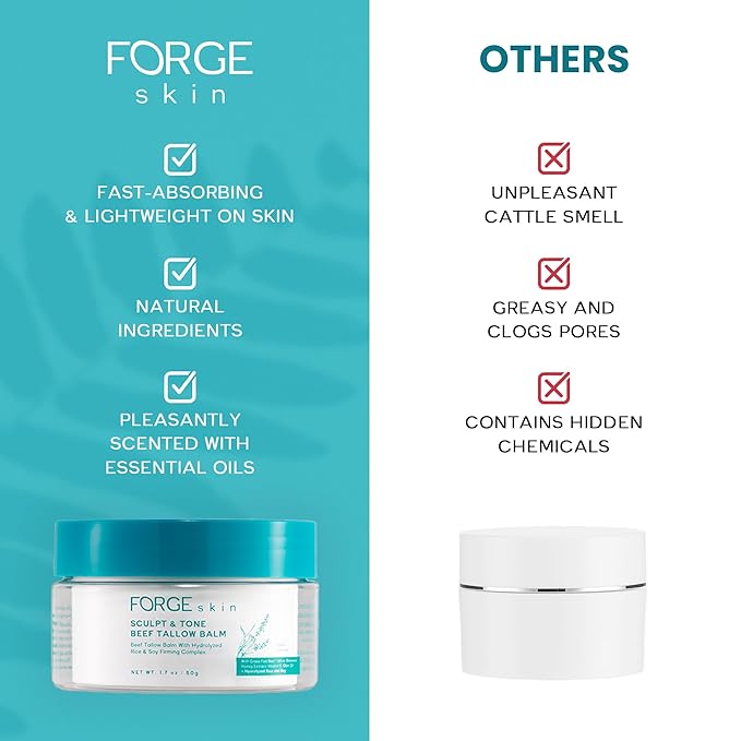 Original Sculpt & Tone Balm Beef Tallow for Skin Women |Grass Fed Beef Tallow and Honey Balm for Face | Under Eye Firming Cream Tightening Lifting Sagging Skin Beef Tallow Moisturizer-Velvo Beauty