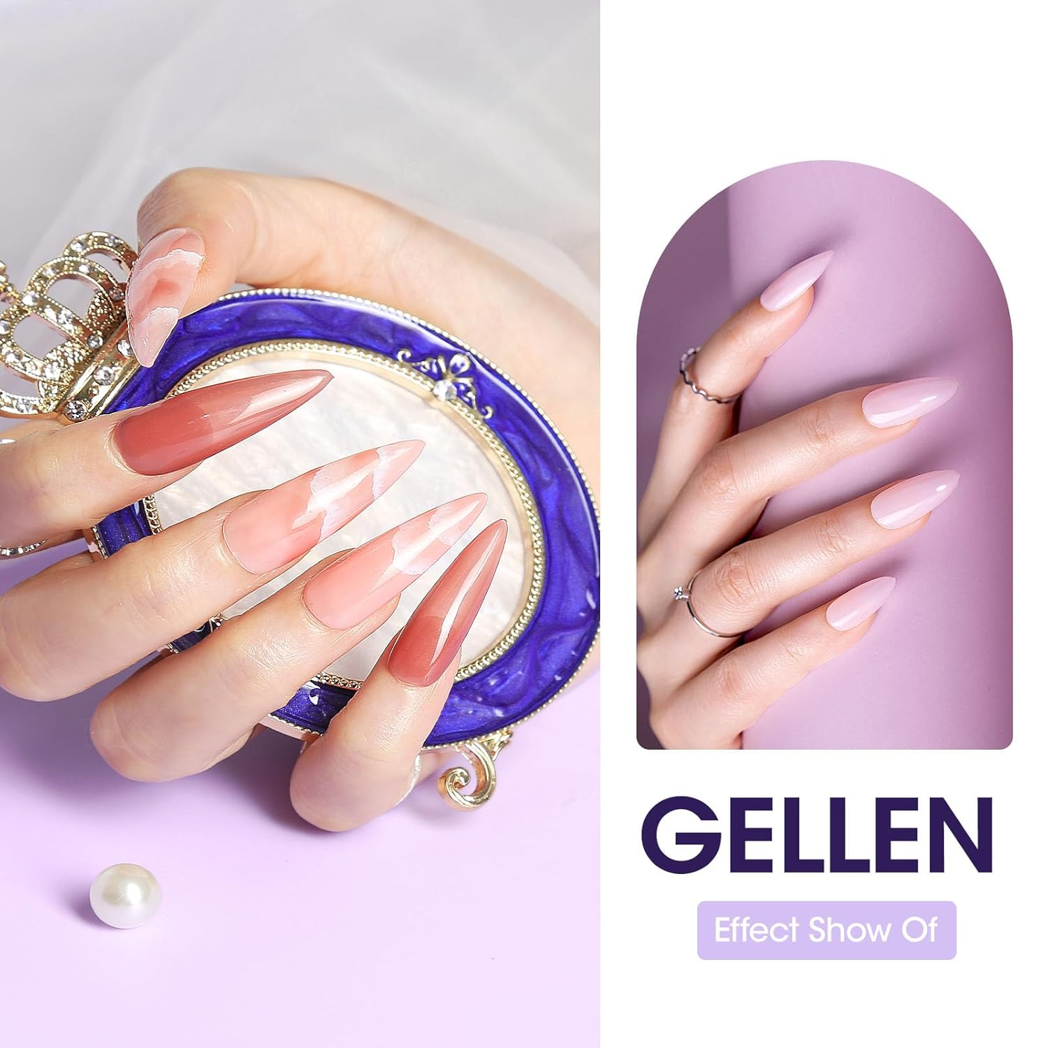 GELLEN 7 in 1 Builder Gel for Nails in a Bottle, 18ml Clear Builder Nail Gel for Nail Extension and Apex Building, UV Light Needed-Velvo Beauty