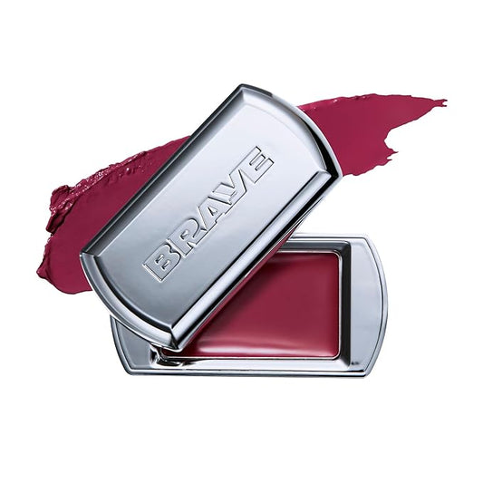 BRAYE Lipsleek Lip Balm, Monochromatic Cream Blush 2-in-1 Face Makeup, Hydrating & Mood Buildable, Vegan + Cruelty-Free Glow for Cheeks l 09 Coolness-Velvo Beauty