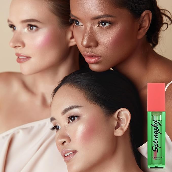Color Changing Blush Oil, Liquid Blush Oil for Cheeks, Long-lasting Waterproof Blush, Dewy & Natural Flush Finish, Reacts to Your Skin's pH for a Customized Look-Velvo Beauty