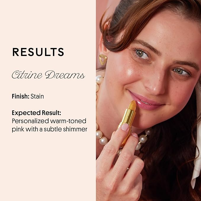 Winky Lux Citrine Balm, pH Lip Balm, Color Changing Lipstick and Tinted Lip Balm, Vegan & Cruelty Free Lip Balm, Hydrate & Plump, Sheer Pink Lipstick, Citrine-Velvo Beauty