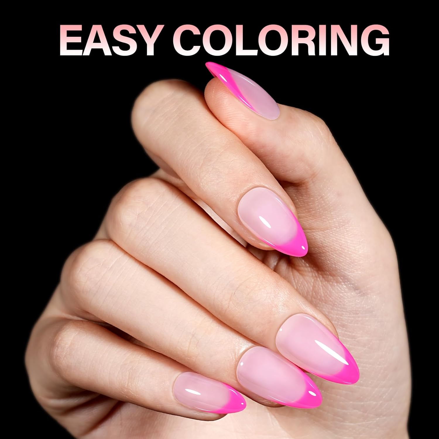 AILLSA Medium Almond Nail Tips Gel Half Matte Acrylic Nail Tips Clear Gelly Full Cover Pre-Filed Press on Nail tips Fake Nails For Extentions Manicure Salon Home DIY 216PCS 12 Sizes-Velvo Beauty