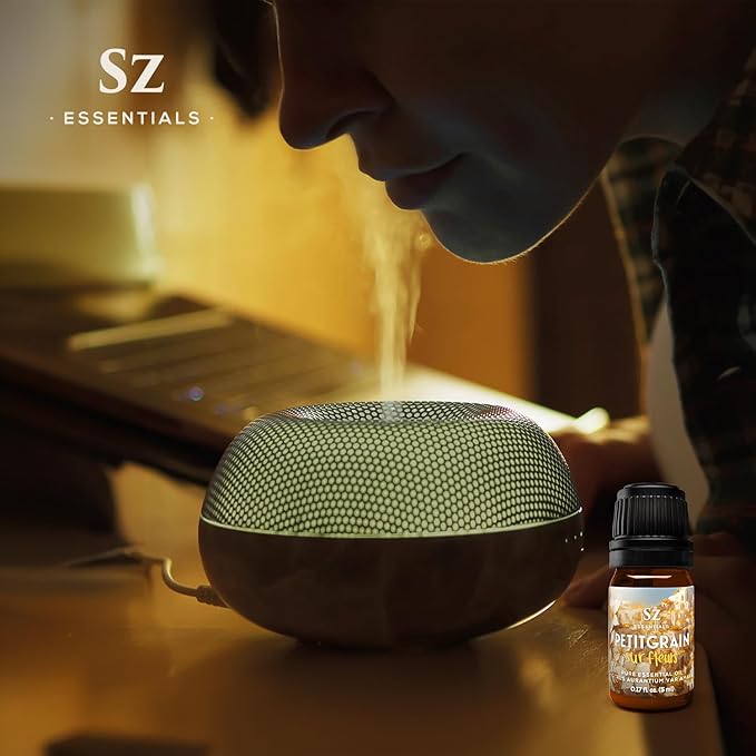 Petitgrain Sur Fleurs Essential Oil - 100% Pure and Undiluted - Extracted from Neroli-Bitter Orange Tree - Citrusy & Woody Scent with Fresh Neroli Floral Overtones - Therapeutic Grade-Velvo Beauty