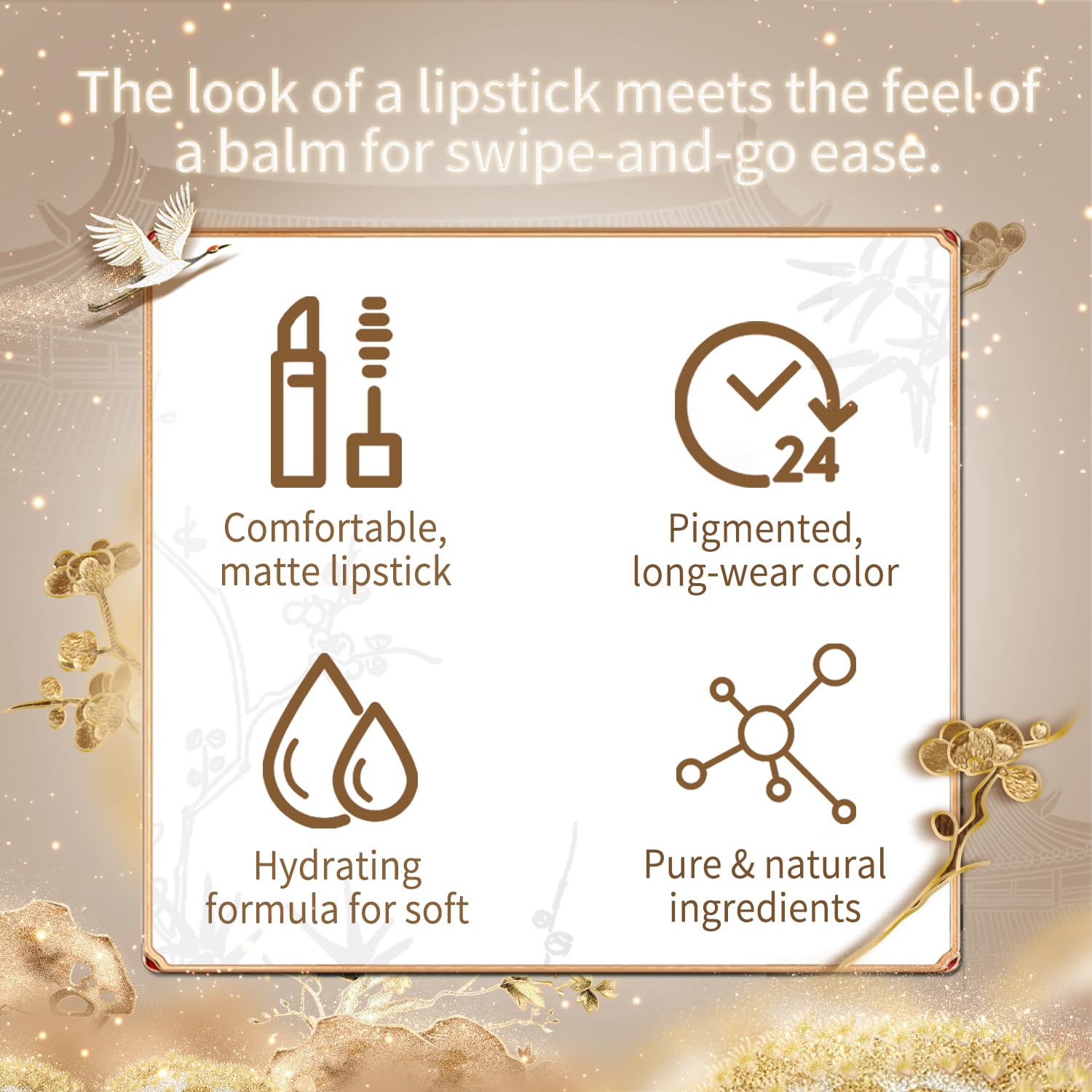 Catkin Moist Lipstick Hydrating High Impact Color Infused with Vitamin E and Avocado Oil Smooth Soft Texture Long Lasting Glow + Matte Finish 2pcs Set 04-Velvo Beauty