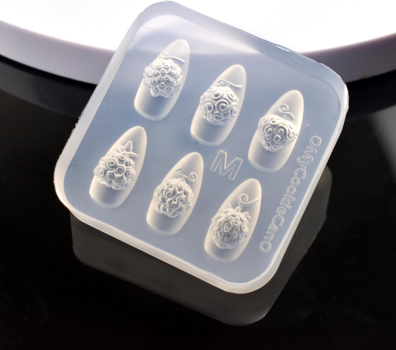 3D Flowers Nail Mold Devil Fruit Carving Template Silicone Nail Tools for Resin Charms Manicure DIY Supplies-Velvo Beauty