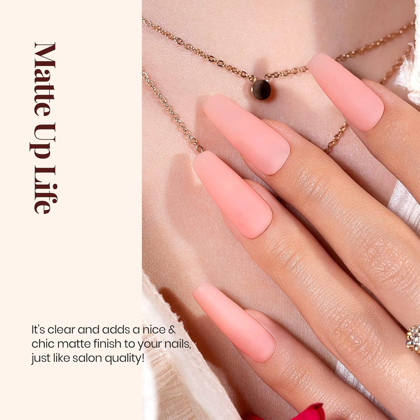 Beetles Matte Gel Top Coat for Gel Nail Polish, 7.5ML Chrome Proof Matte Top Coat No Wipe Powder-Resist Matte Finish for Detail Chrome Nail Powder Painting Long Lasting UV Nail Art-Velvo Beauty