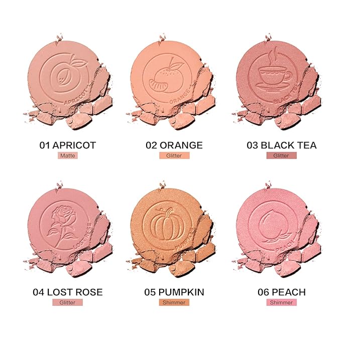 Face Blush, Powder Blush Makeup, Longlasting Highly Pigmented Face makeup, Smooth, Vegan & Cruelty Free, 1 Count, 02 ORANGE-Velvo Beauty