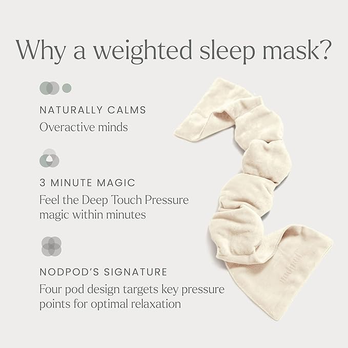 Nodpod Gentle Pressure Sleep Mask | Patented Light Blocking Design for Sleeping, Traveling & Relaxation - Bone-Velvo Beauty