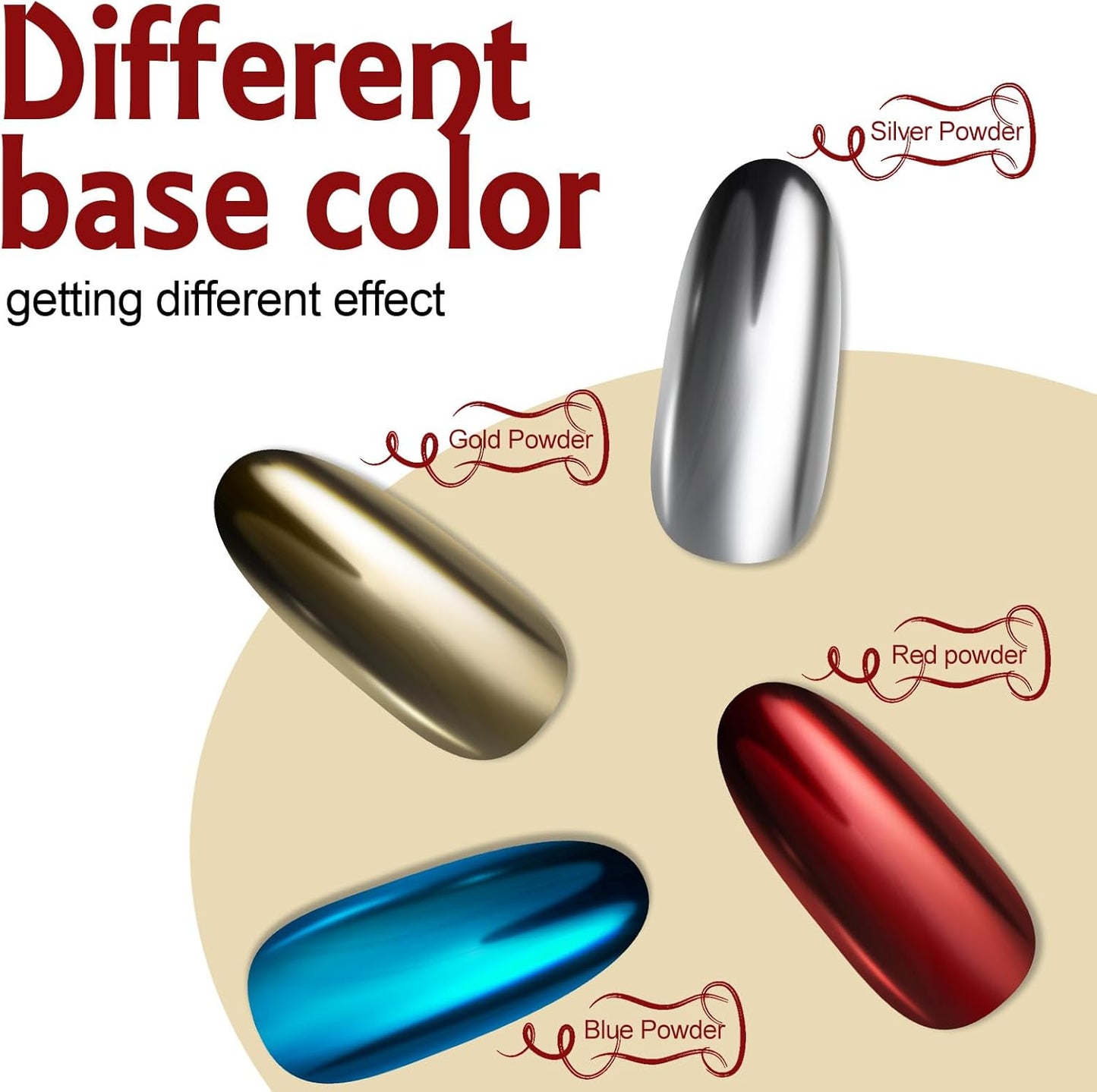 Artdone 16 Colors Chrome Nail Powder, Iridescent Aurora Powder Metallic Mirror Effect Pigment Pearlescent Mermaid Pigment Pearl Glitter Dust Kit, Nail Art Decoration, Resin Craft-Velvo Beauty