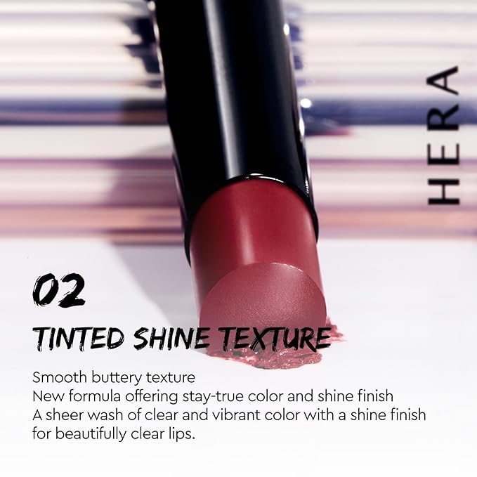 HERA Sensual Tinted Shine Stick 3.5g #105 BOYISH | 12HR Long-lasting Lipstick, Sheer & Buildable Lip Tint Stain, Hydrating Formula with Vitamin E, Smooth Finish and Luxurious Korean Makeup-Velvo Beauty