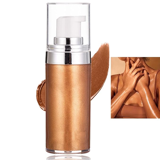 Body Luminizer Liquid Illuminator, Bronze Gold, Skin Foundation Concealer, All Skin Types-Velvo Beauty