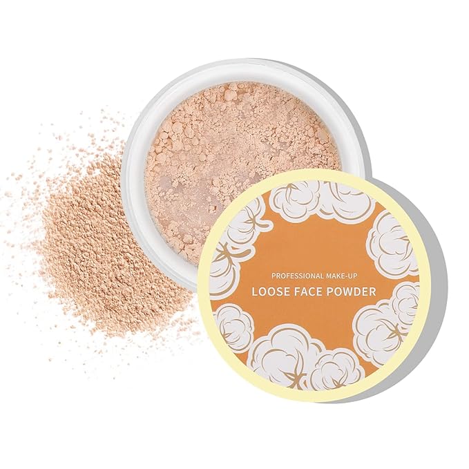 Boobeen Loose Face Powder Translucent Setting Powder Oil Control Loose Powder, Soft Focus Effect Makeup Loose Setting Powder, Lightweight Shine Control Matte Finishing, with Puff-Velvo Beauty