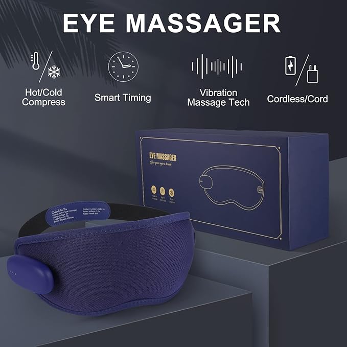 Heated Eye Mask, USB Eye Mask for Dry Eyes, Sleep Mask for Men Women, Portable Professional Electric Warm Eye-Velvo Beauty