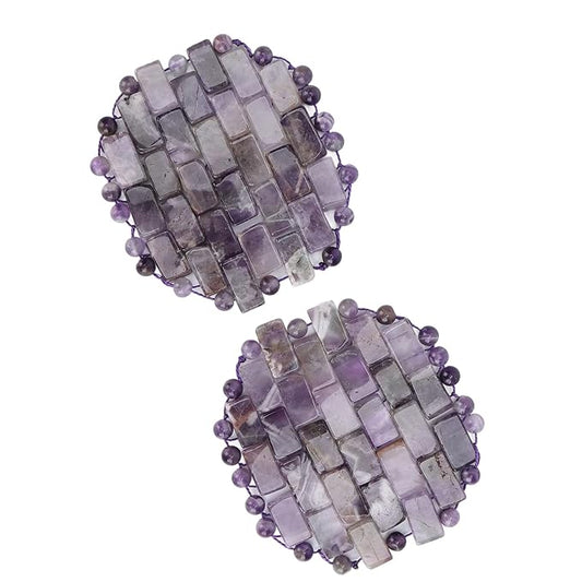 ZJchao Jade Eye Mask, Amethyst Eye Pack Wrinkle Puff Eliminate Dark Circles Fading Quartz Stone Eye Patch Jade Stone, Reusable Jade Eye Pack For Cold & Heat Compress-Velvo Beauty