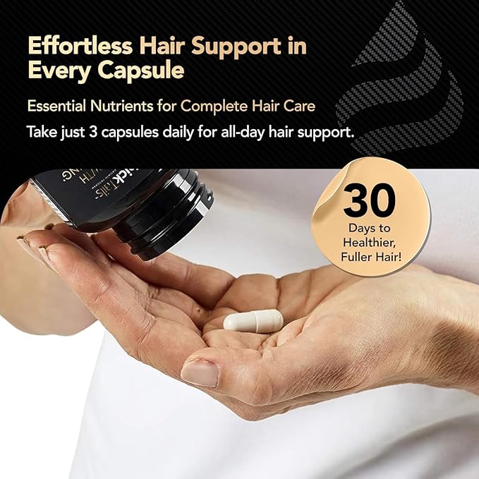 Hair Growth Vitamins for Women with Biotin, Collagen Peptides, Vitamin C & Omega-3 – 90 Capsules – Hair Supplements for Menopause & Postpartum – Hormonal Balance Support & Thicker Hair for Women-Velvo Beauty