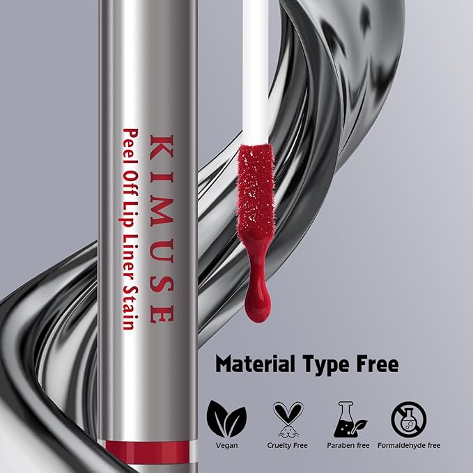 KIMUSE Peel Off Lip Liner Stain, Long Lasting Lip Tint Stain, Waterproof, Transfer-Proof, Highly Pigmented Color Lip Stain Liner, Matte Finish-Velvo Beauty
