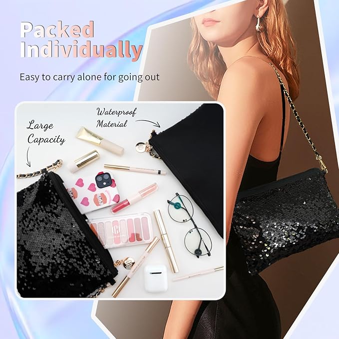 Color Nymph Teen Girls Makeup Kits, All In One Makeup kit For Girls Makeup For Teen Girls with Sequin Bag Packed Individually 9 Colors Eyeshadow Liquid Blush Lip gloss Mascara -Orange Green-Velvo Beauty