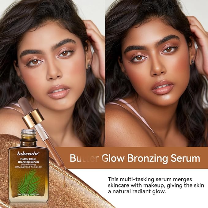 Butter Glow Bronzing Serum, Facial Bronzing Serum, Bronzing Drops For Face, Face Bronzing Drops, For Radiant, Natural, Sunkissed Complexion-Velvo Beauty