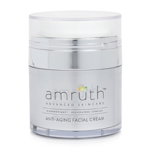Amruth Resveratrol Daily Anti-Aging Facial Cream, 1oz Jar with Pump, Lightweight, Firms and Nourishes Skin, Smooths Appearance of Fine Lines and Wrinkles-Velvo Beauty
