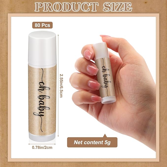 80 Pcs Lip Balm Bulk Baby Shower Favors Lip Balm Favors Baby Shower Guest Gifts for Women Children Men Girl Kids Gender Reveal Birthday Favors Gift Basket-Velvo Beauty