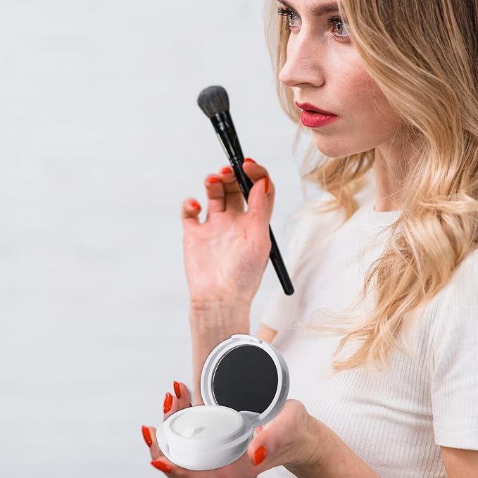 2 Pack Lip Balm Containers,Plastic Portable Empty Lip Balm Container with Mirror and Silicone Lip,Empty Lipstick Dispenser Box for Travel,Home-Velvo Beauty