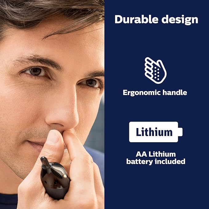 Philips Norelco Nose Trimmer 5000 for Nose, Ears, Eyebrows Trimming Kit, NT5600/62-Velvo Beauty