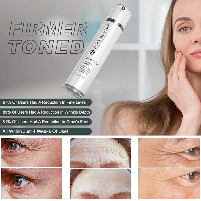 Stemuderm Face & Eye Cream - Anti Aging Skincare - Daily Moisturizer for Fine Lines, Wrinkles & Eyebags - Supports Natural Production of Collagen & Elastin - Organic Plant Based Stem Cells - 1.7 fl oz-Velvo Beauty