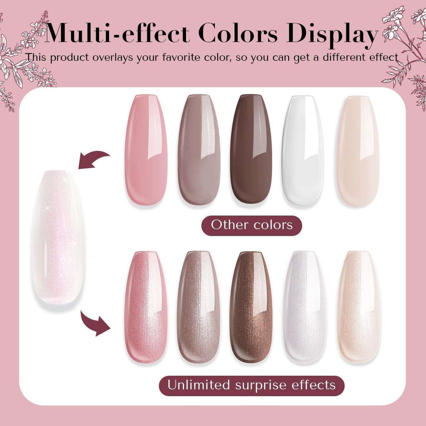 AZUREBEAUTY Nail Polish Set 4 Colors Pink Nude Glitter Nail Polish Quick Dry Natural Nail Lacquer Fingernail Kit with Top Coat DIY Salon Home-Velvo Beauty