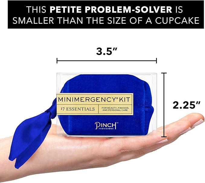 Pinch Provisions Velvet Minimergency Kit, for Her, Includes 17 Must-Have Emergency Essential Items, Compact, Multi-Functional Pouch, Gift for Parties and Birthdays-Velvo Beauty