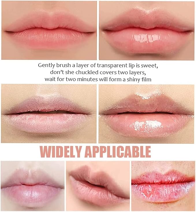 Vitamin E Lip Plumping Serum, Lip Hyaluronic Lip Plumper, Lip Plumping Serum Instant Lip Balm for Moisturize, Eliminate Dryness Wrinkles Enhances Plump Gloss (2PC)-Velvo Beauty