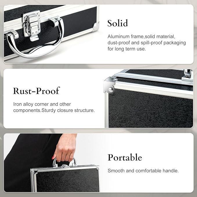 Makeup Kit For Women,All in One Makeup Gift Set for Girls in Cosmetic Train Case (Black) With Mirror,Full Starter Cosmetic Kit Includes Eyeshadow Palette,Lipgloss,Blushes-Velvo Beauty