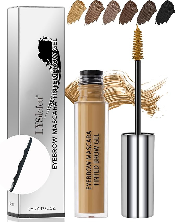 Waterproof Tinted Brow Gel-Long Lasting Smudgeproof Liquid Eyebrow Makeup,Eyebrow Mascara Tinted Brow Glue,Eye Brow Filler,Volumizing Enhance Brow Mascara,With Brow Razor Brush,Gift for Women-Blonde-Velvo Beauty