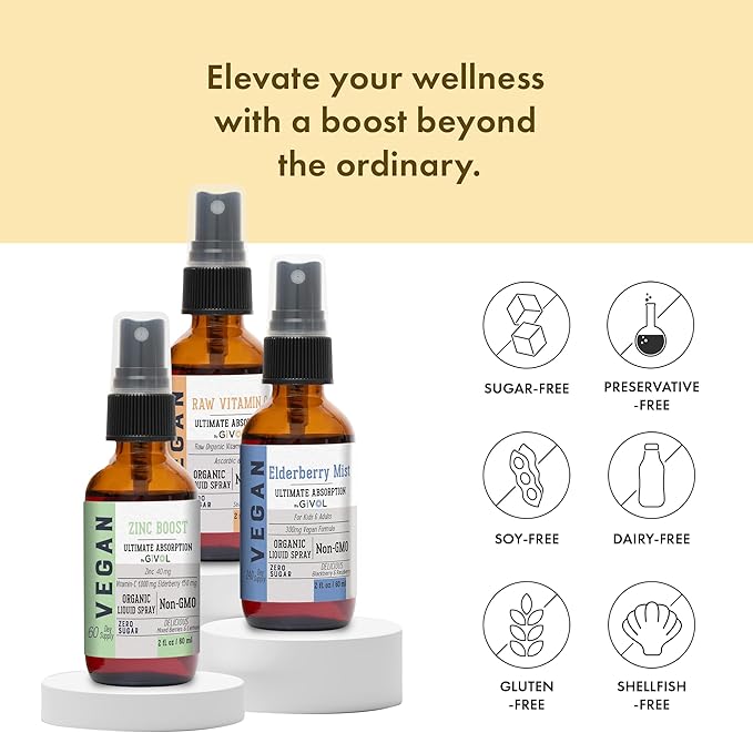 Immunity Pack Liquid Vitamins (Pack of 3) Sambucus Nigra Elderberry Mist, Zinc Boost Mist and Vitamin C Mist (Extra Strength) - Natural Immune System Support - Non-GMO Gluten-Free - 240 Days Supply-Velvo Beauty