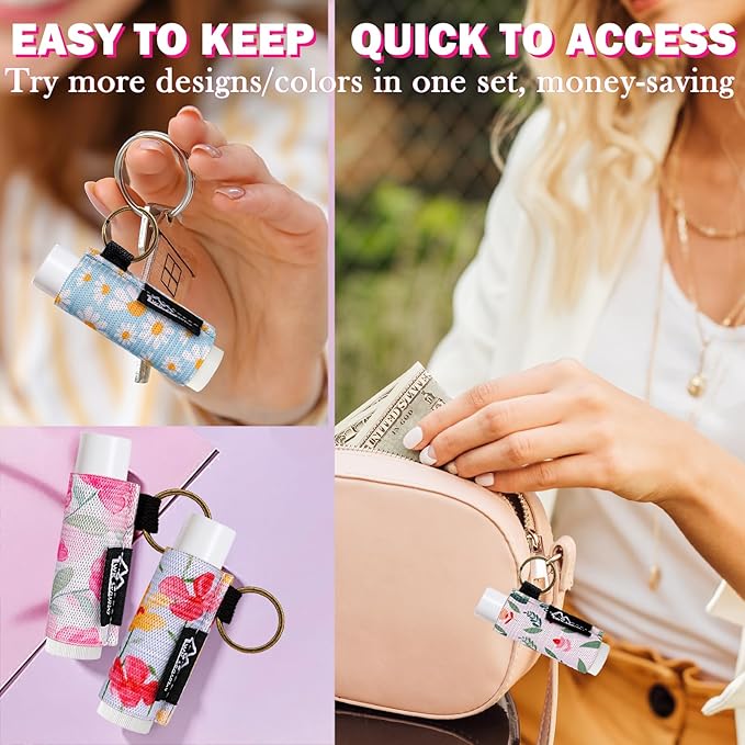 WK IEASON Lip Balm Holder Keychain Bulk Chapstick Holder Key chain-Velvo Beauty