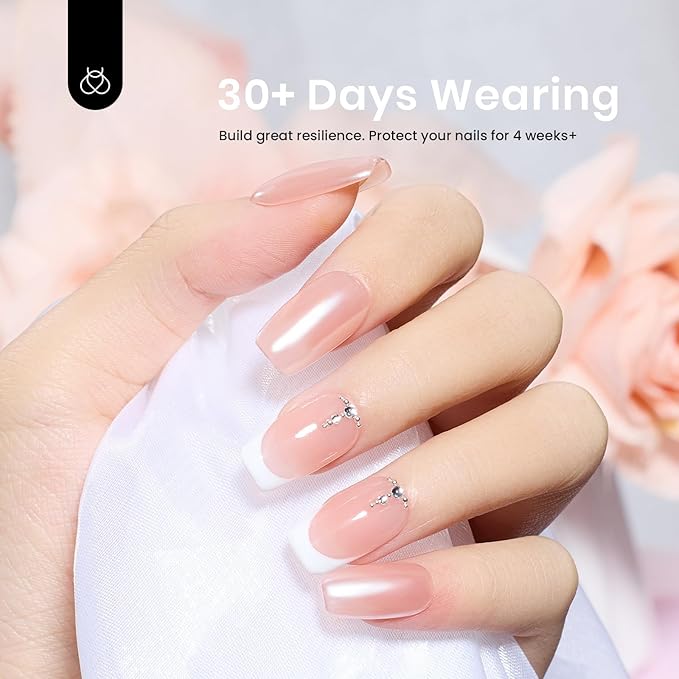 Beetles Builder Gel for Nails,0.51 OZ 7 in 1 Nude Jelly Builder Nail Gel Color for Building Apex & Nail Extension Strengthen Thin Nails Salon DIY Manicure Nail Art for Women-Velvo Beauty